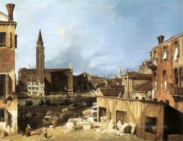 El Patio de los Canteros Canaletto Venecia Pinturas al óleo